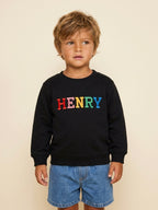 Custom Kids Name Rainbow Crewneck