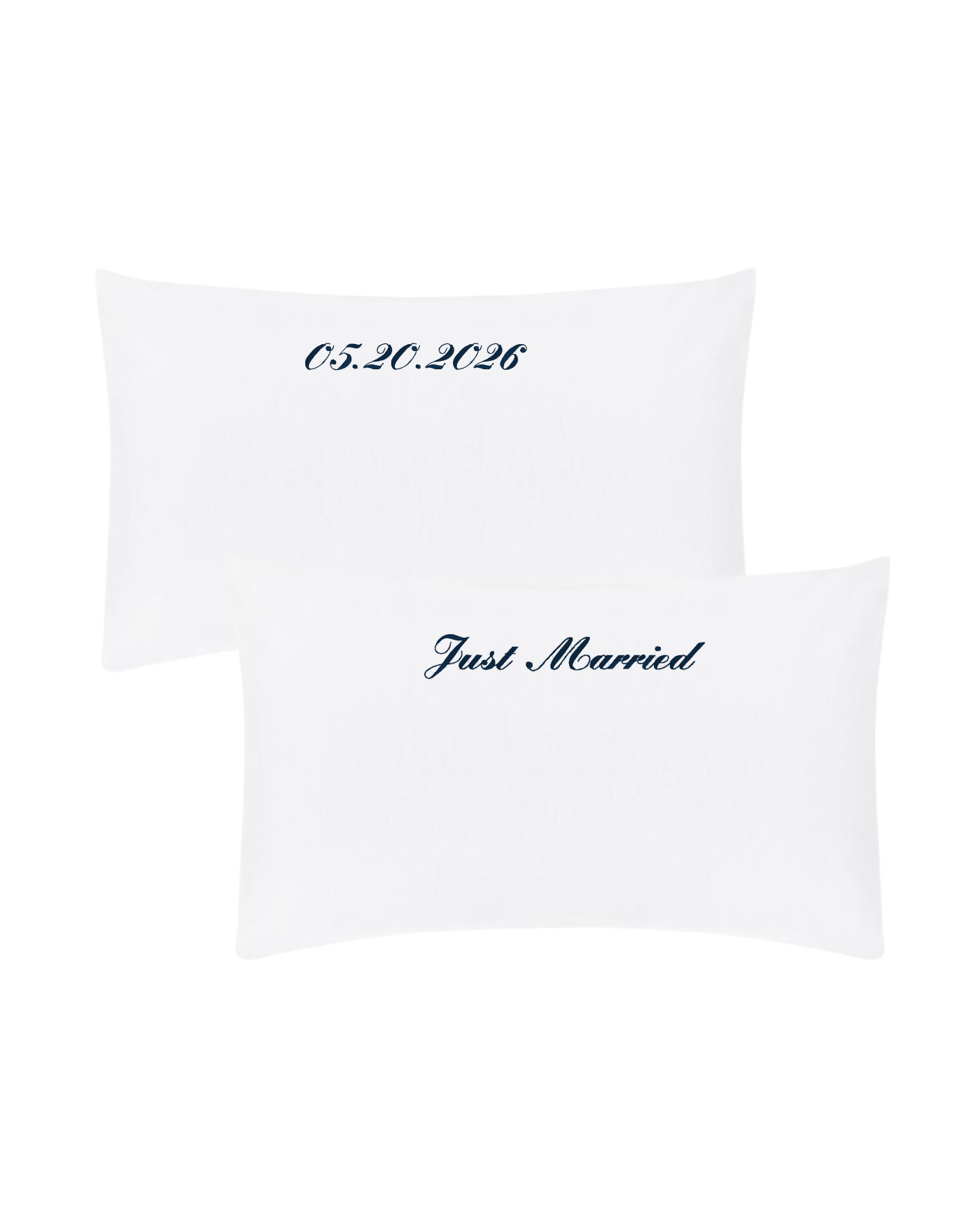 Custom Just Married Pillowcase Set