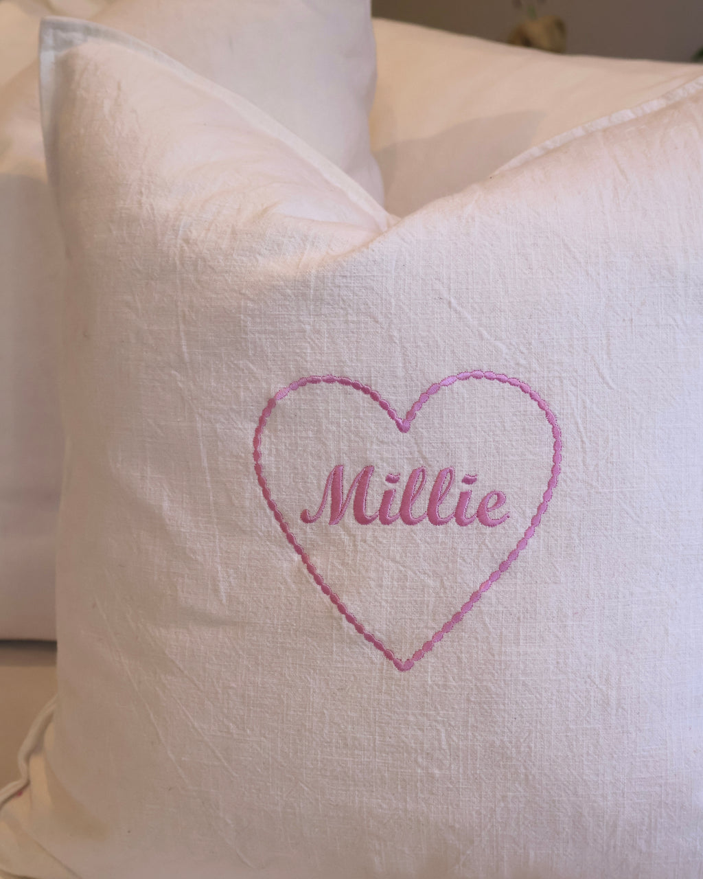 Custom Heart Name Pillow