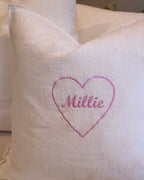 Custom Heart Name Pillow
