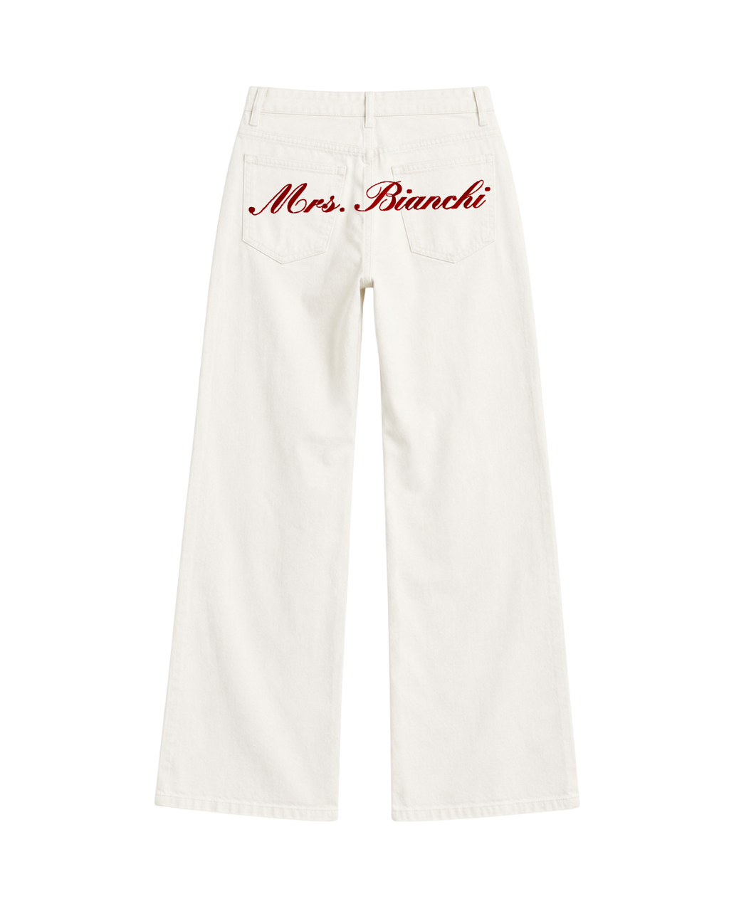 Custom White Denim Mrs Jeans