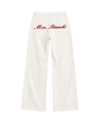 Custom White Denim Mrs Jeans
