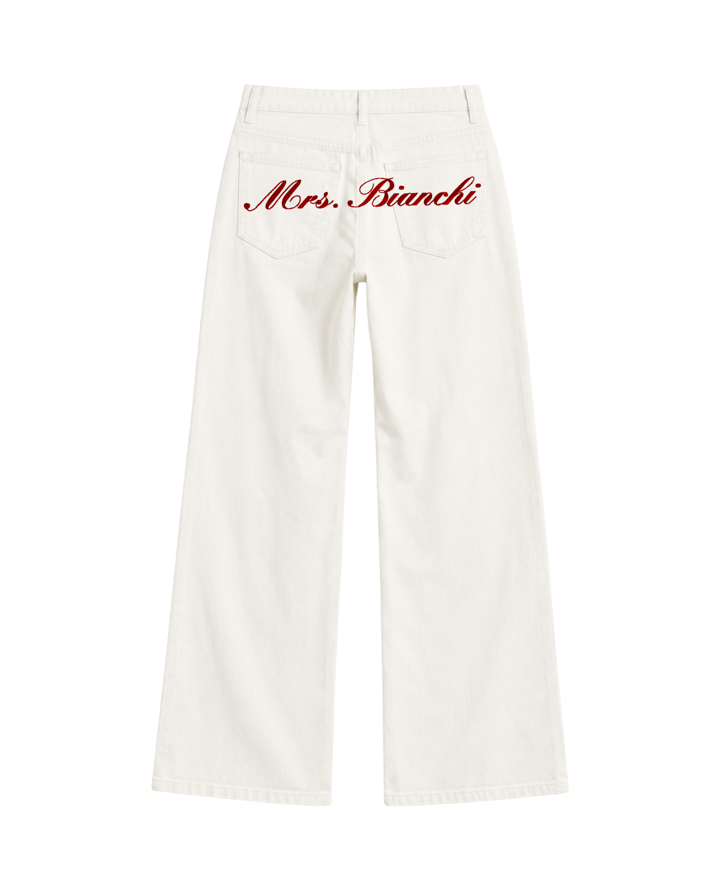 Custom White Denim Mrs Jeans
