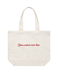 Custom Text Pocket Tote