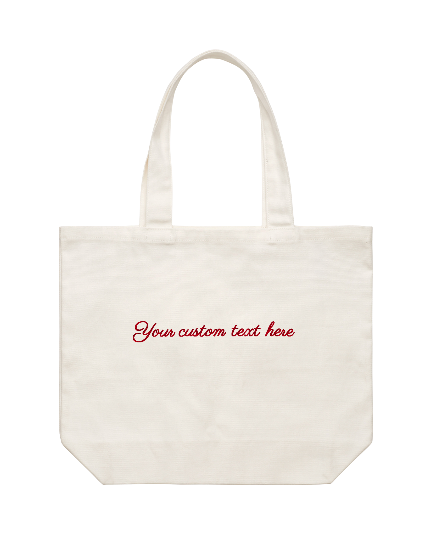 Custom Text Pocket Tote