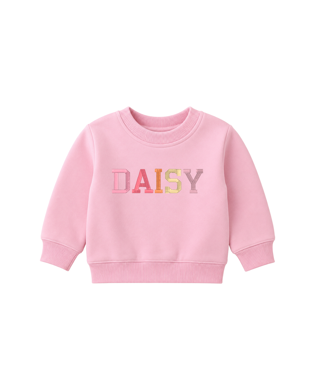 Custom Kids Name Rainbow Crewneck