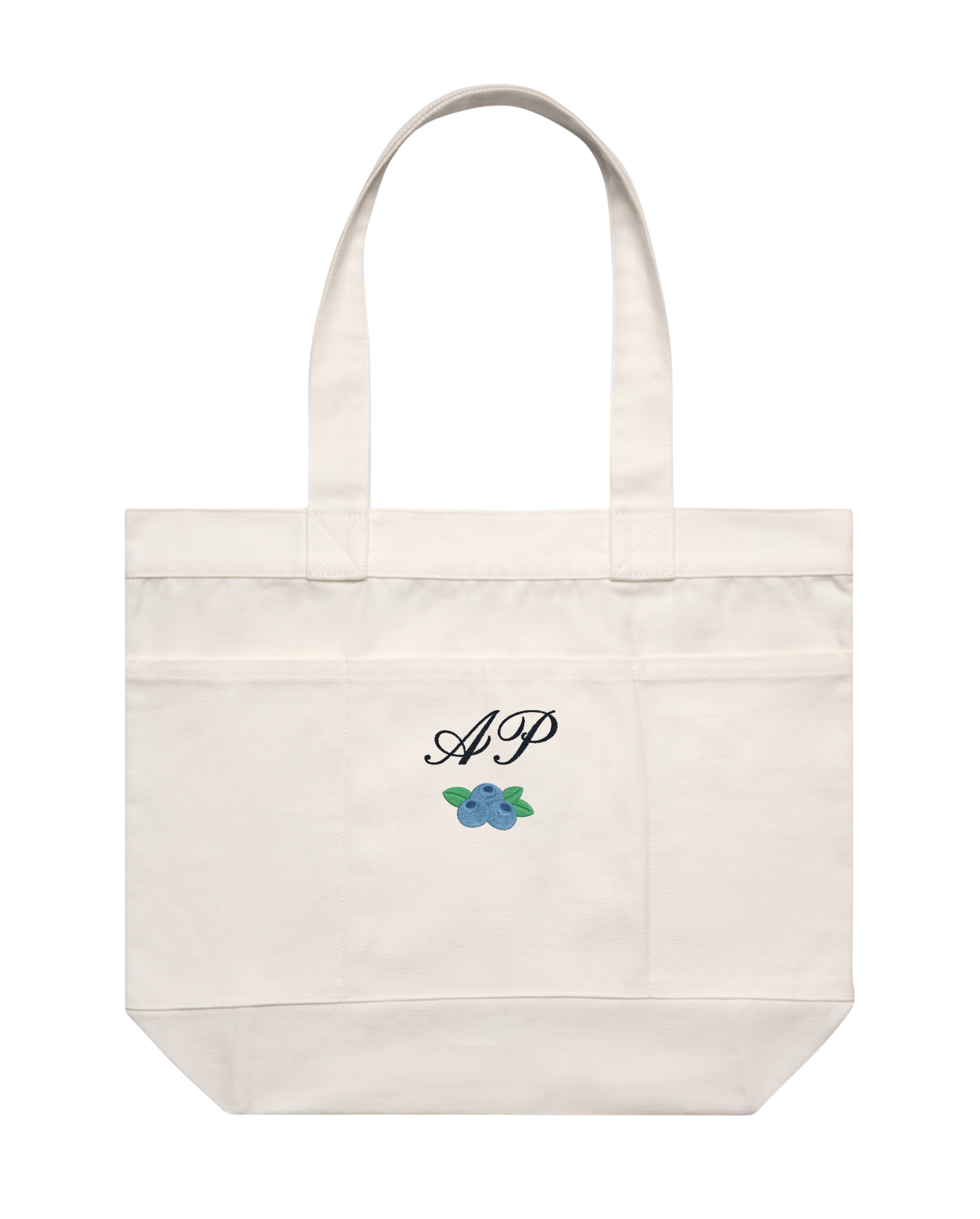 Initials + Icon Pocket Tote Bag
