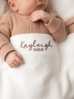 Custom Name & Date Knit Baby Blanket