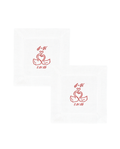 Custom Swan Wedding Napkins / Drink Napkins