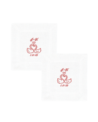 Custom Swan Wedding Napkins / Drink Napkins