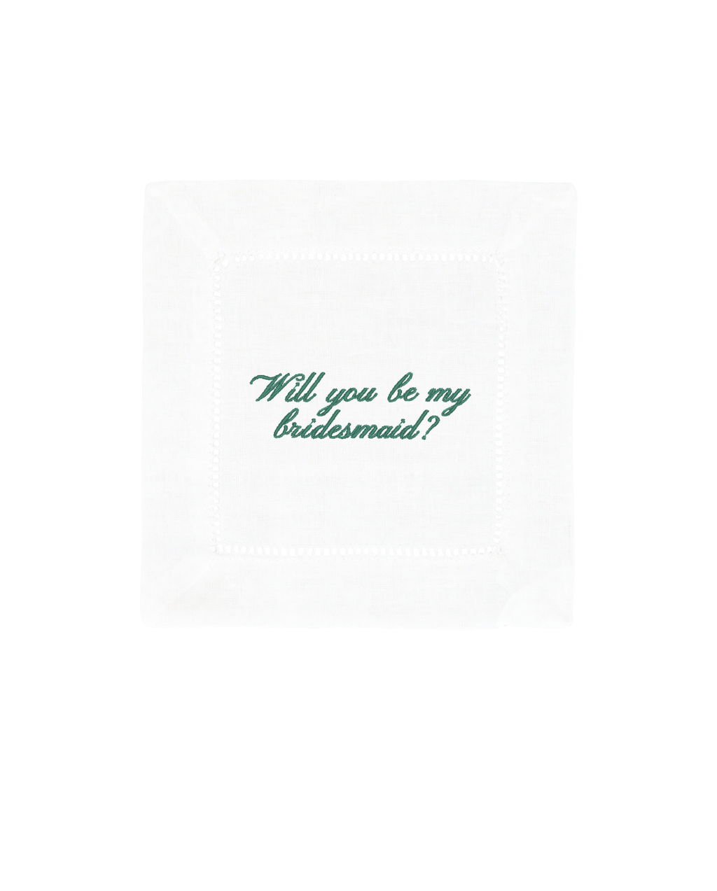 Will You Be My Bridesmaid? Linen Drink Napkin