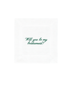 Will You Be My Bridesmaid? Linen Drink Napkin