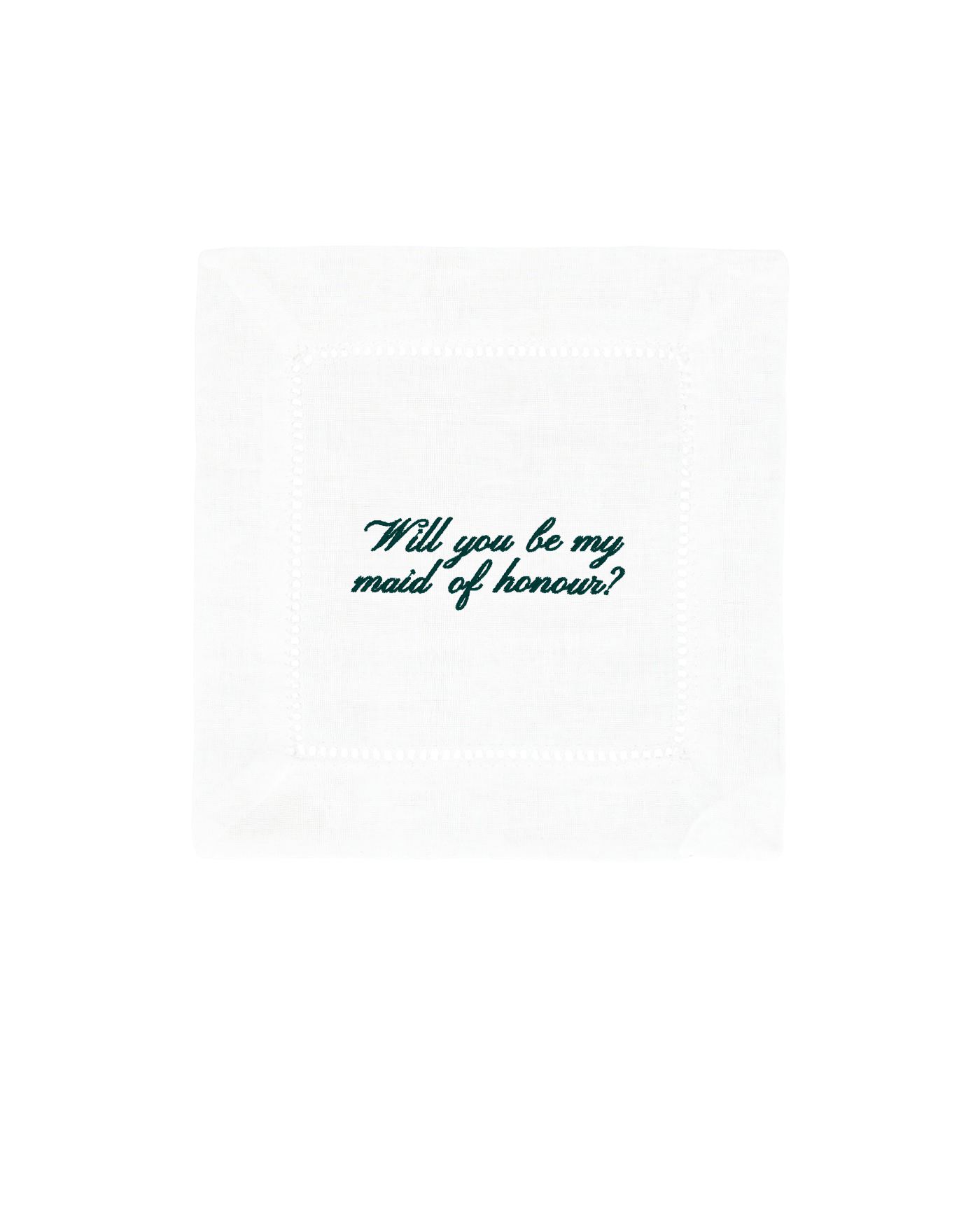 Will You Be My Maid Of Honour? Linen Drink Napkin