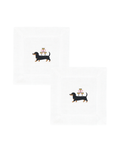 Dachshund Champagne Napkins / Drink Napkins